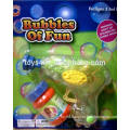 Wholesale Blue bubble gun with light,plastic bubble gun toys with two bottles bubble water